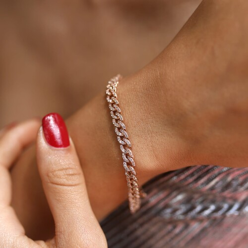 By Golden House - Taşlı Künye Bileklik (1) By Golden House - Taşlı Künye Bileklik (1)