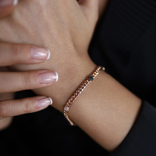 By Golden House - Taşlı Künye Bileklik By Golden House - Taşlı Künye Bileklik