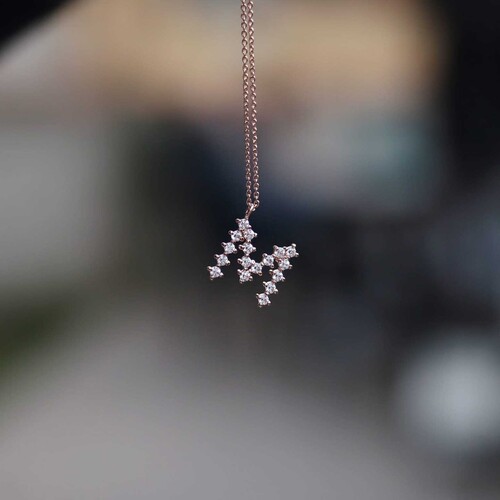 By Golden House - Taşlı Letter Kolye By Golden House - Taşlı Letter Kolye