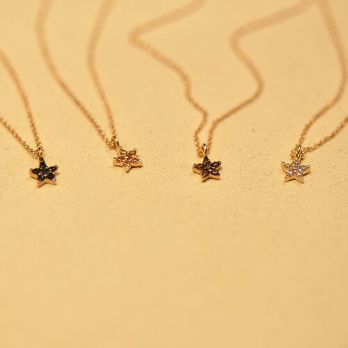 By Golden House - Taşlı Mini Yıldız Kolye (1)