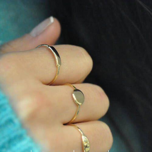 By Golden House - Taşsız Geometrik Yüzükler