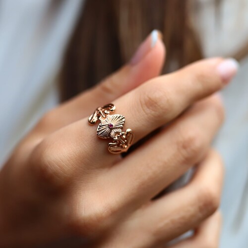 By Golden House - Telkari İşlemeli Vintage Yüzük