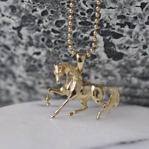 By Golden House - The Horse Madalyon Kolye