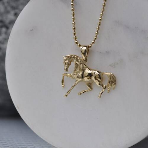 By Golden House - The Horse Madalyon Kolye (1)