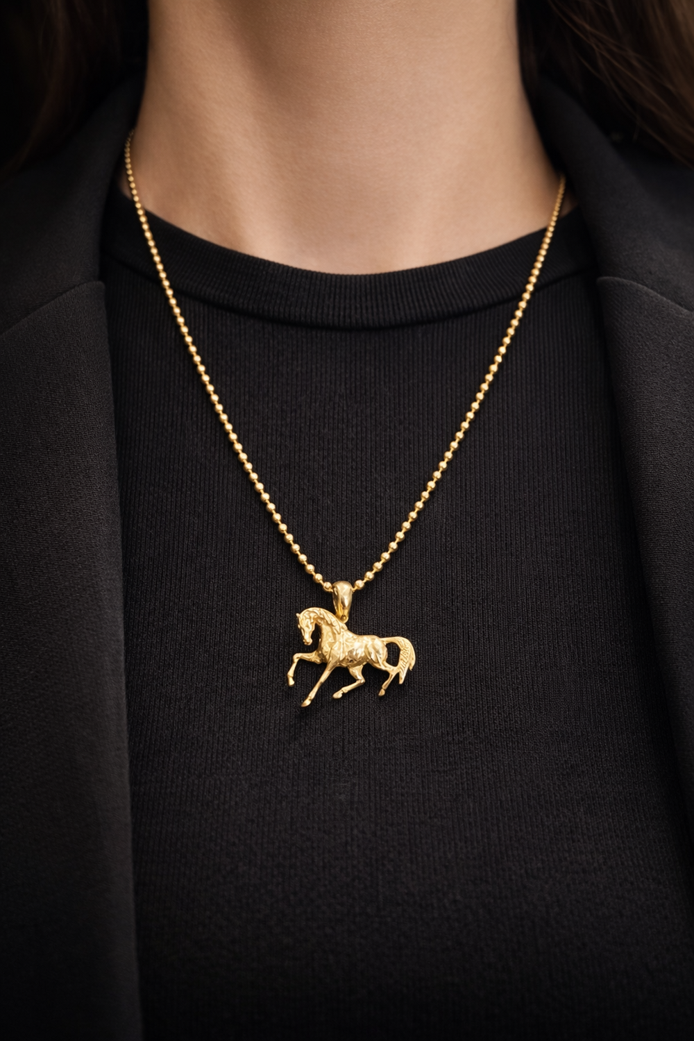 The Horse Madalyon Kolye - Thumbnail