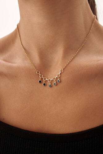 By Golden House - Tohum Sallantılı Choker Kolye By Golden House - Tohum Sallantılı Choker Kolye