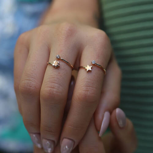 By Golden House - Tohum Taşlı Figür Yüzük