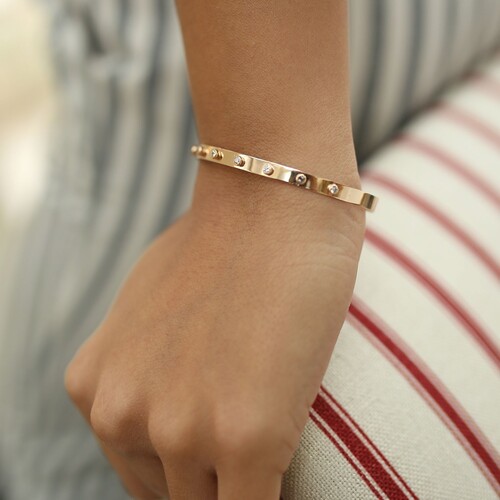 By Golden House - Tohum Taşlı Kemer Bilezik