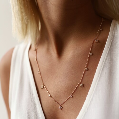 By Golden House - Tohum Taşlı Kolye-Model 3 By Golden House - Tohum Taşlı Kolye-Model 3