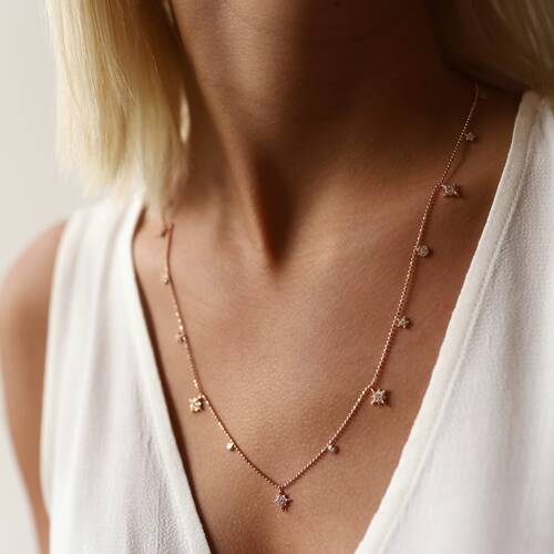 By Golden House - Tohum Taşlı Kolye-Model 3