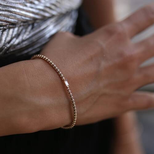 By Golden House - Top Top Baget Taşlı Bilezik