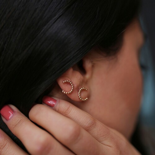 By Golden House - Top Top C Küpe (1)