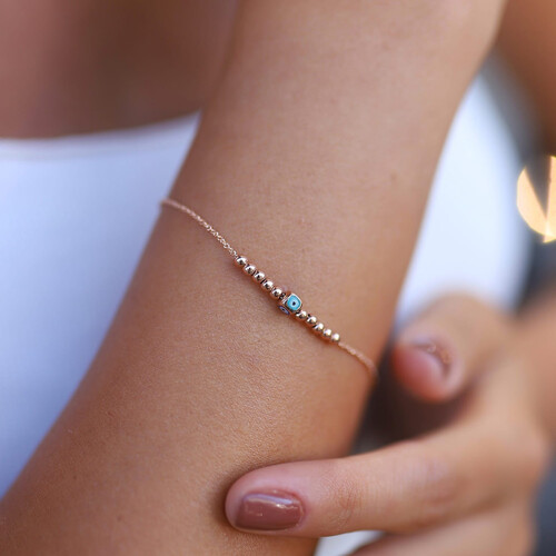 By Golden House - Top Top Küp Mine Göz Bileklik By Golden House - Top Top Küp Mine Göz Bileklik