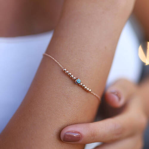 By Golden House - Top Top Küp Mine Göz Bileklik