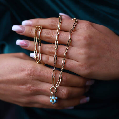 By Golden House - Topik Charm Ataç Kolye