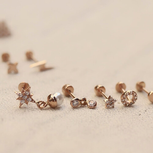 By Golden House - Tragus Piercing Model-3 By Golden House - Tragus Piercing Model-3