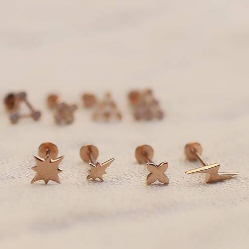 By Golden House - Tragus Piercing Model-2