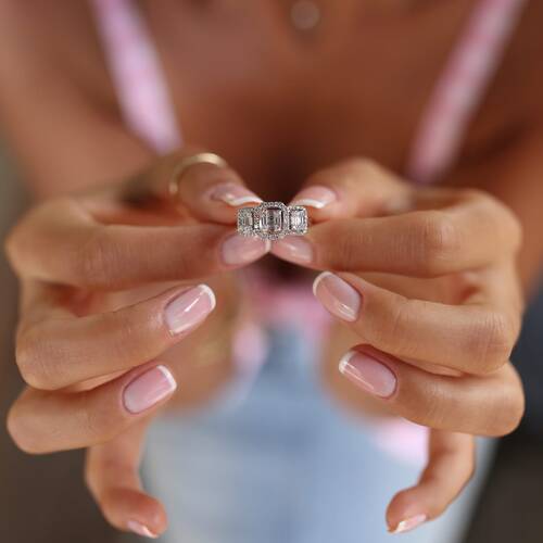 By Golden House - Tria Baget Pırlanta Yüzük (1)