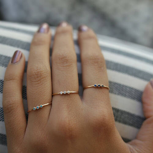 By Golden House - Tria Renkli Yüzük (1)