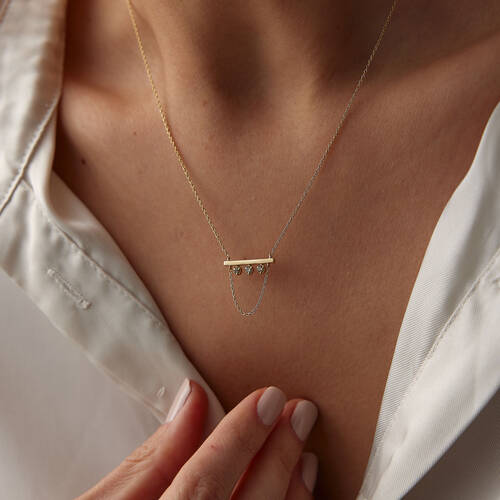 By Golden House - Tria Tohum Pırlanta Kolye (1)