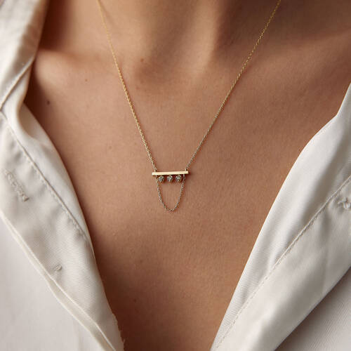 By Golden House - Tria Tohum Pırlanta Kolye