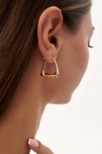 By Golden House - Triangle Halka Küpe