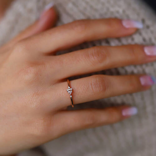 By Golden House - Triangle Pırlanta Yüzük (1)