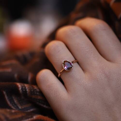 By Golden House - Turmalin Damla Yüzük