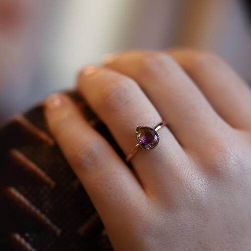 By Golden House - Turmalin Damla Yüzük (1)