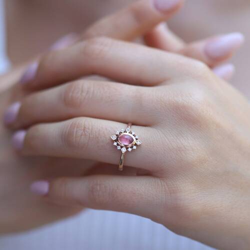 By Golden House - Turmalin Pırlanta Yüzük