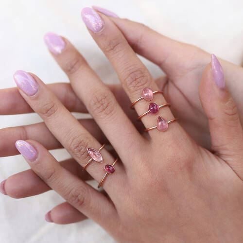 By Golden House - Turmalin Yüzükler