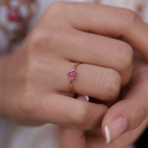 By Golden House - Üç Tohumlu Yüzük By Golden House - Üç Tohumlu Yüzük