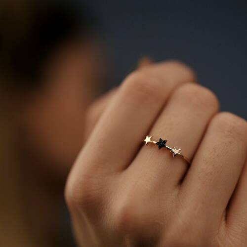 By Golden House - Üç Yıldız Yüzük