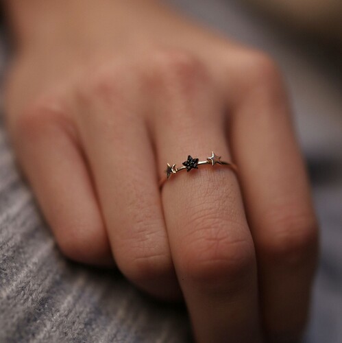 By Golden House - Üç Yıldız Yüzük (1) By Golden House - Üç Yıldız Yüzük (1)