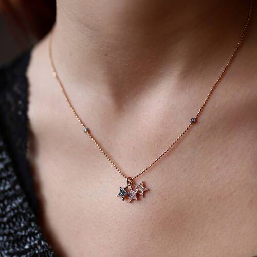 By Golden House - Üçlü Yıldız Kolye (1)