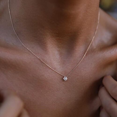 By Golden House - X Baget Pırlanta Kolye