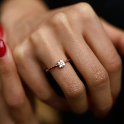 By Golden House - X Baget Pırlanta Yüzük By Golden House - X Baget Pırlanta Yüzük