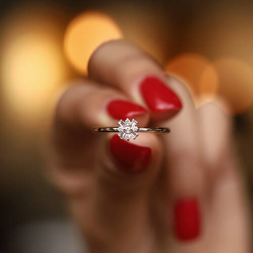 By Golden House - X Baget Pırlanta Yüzük (1)