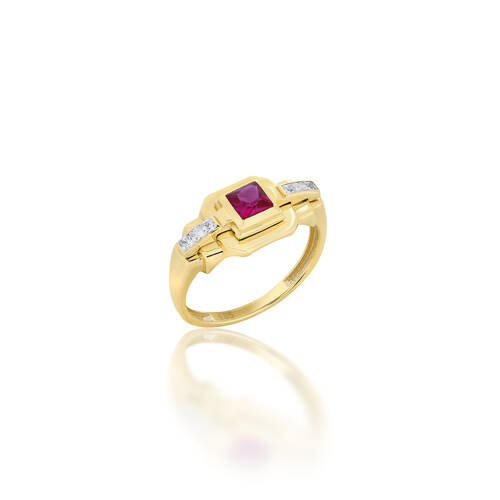 By Golden House - Yakut Prenses Taşlı Yüzük