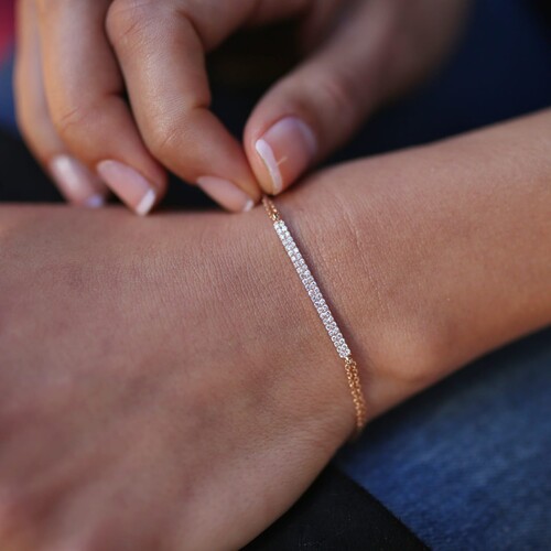 By Golden House - Yarım Su Yolu Pırlanta Bileklik By Golden House - Yarım Su Yolu Pırlanta Bileklik