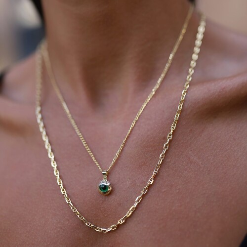 By Golden House - Yeşil Nostalji Göz Kolye By Golden House - Yeşil Nostalji Göz Kolye