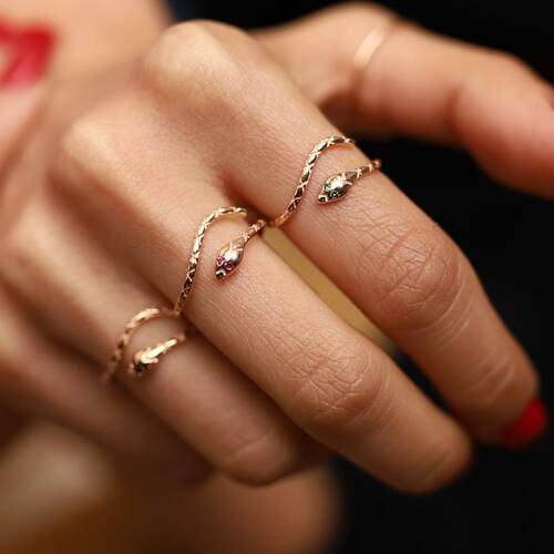 By Golden House - Yılan Yüzük By Golden House - Yılan Yüzük