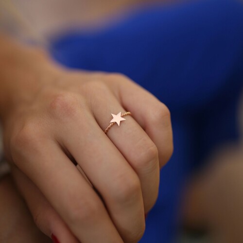 By Golden House - Yıldız Burgu Yüzük