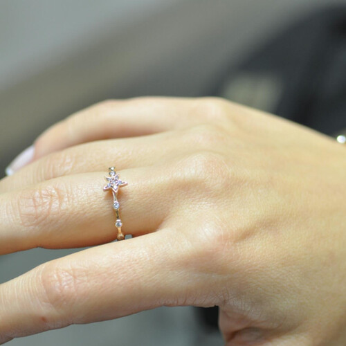 By Golden House - Yıldız Kemik Yüzük