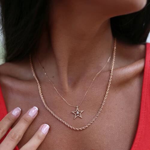 By Golden House - Yıldız ve Burgu Zincir Kombin