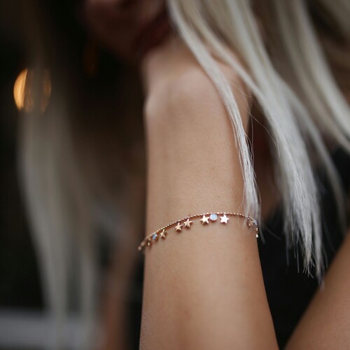 By Golden House - Yıldızlı Mine Göz Bileklik By Golden House - Yıldızlı Mine Göz Bileklik