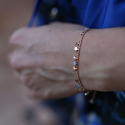 By Golden House - Yıldızlı Mine Göz Bileklik (1) By Golden House - Yıldızlı Mine Göz Bileklik (1)