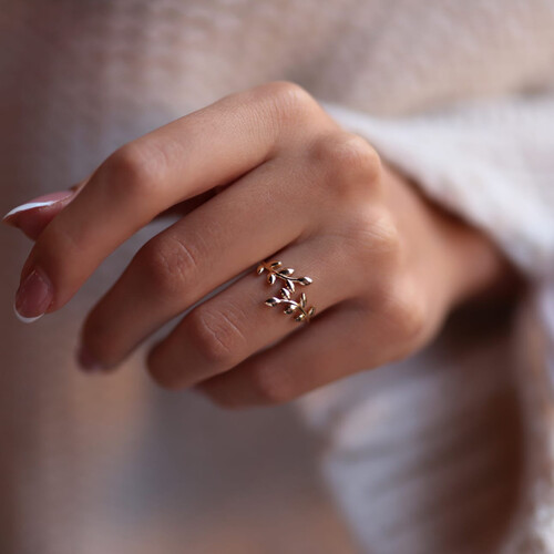 By Golden House - Zeytin Dalı Yüzük By Golden House - Zeytin Dalı Yüzük