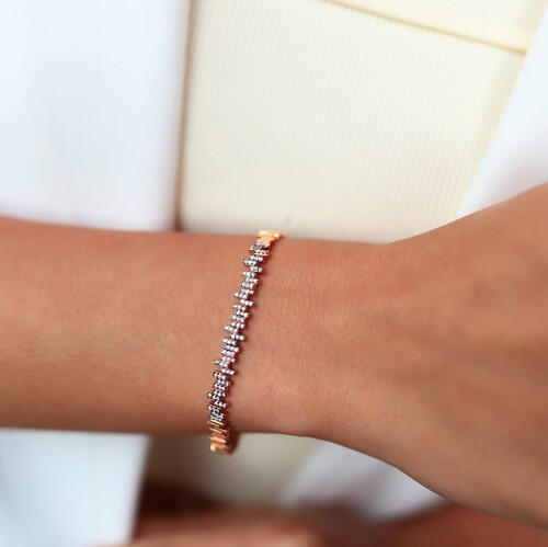 By Golden House - Zikzak Taşlı Bileklik (1) By Golden House - Zikzak Taşlı Bileklik (1)