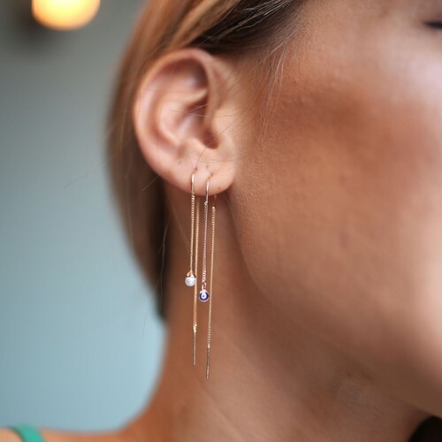 By Golden House - Zincir Sallantılı Küpe By Golden House - Zincir Sallantılı Küpe